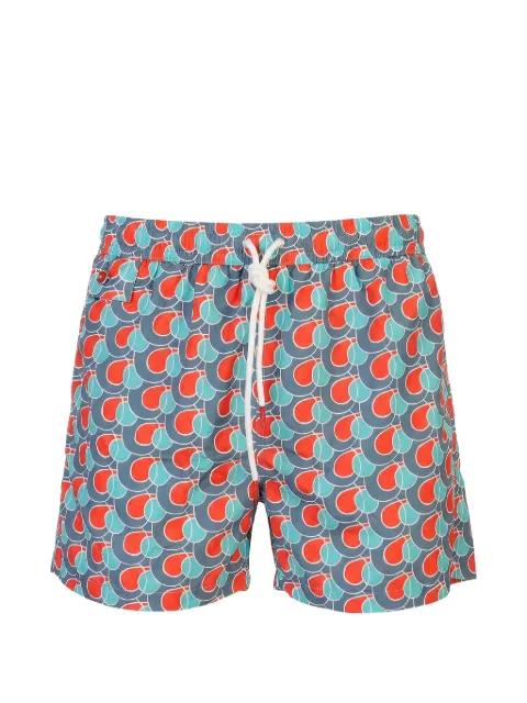 geometric-print drawstring swim shorts by KITON
