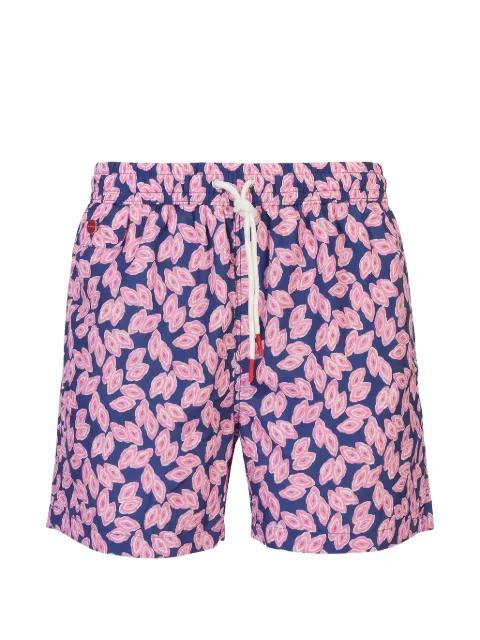 geometric-print drawstring swim shorts by KITON