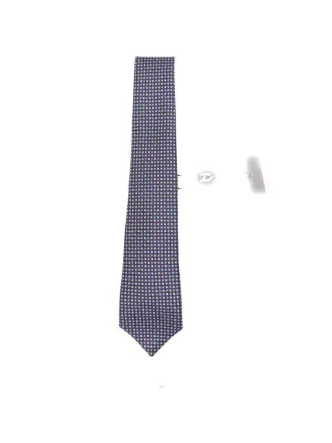 geometric-print silk tie by KITON