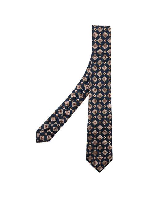 geometric-print silk tie by KITON