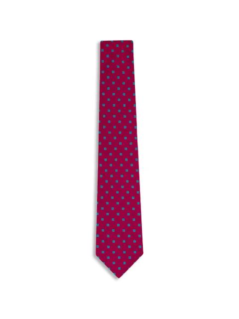 geometric-print silk tie by KITON