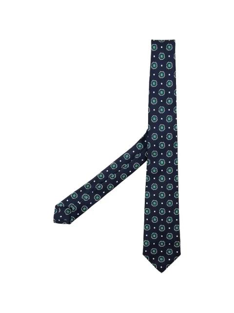 geometric-print silk tie by KITON