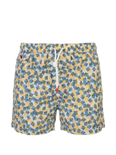 geometric-print swim shorts by KITON