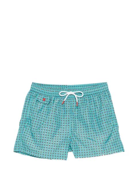 geometric-print swim shorts by KITON
