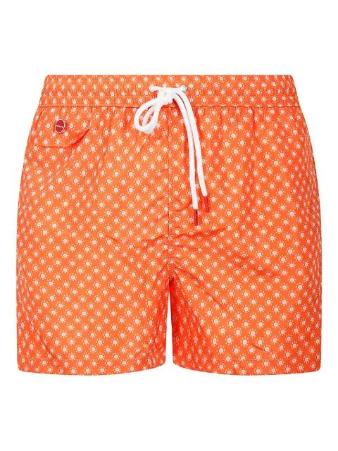 geometric-print swim shorts by KITON