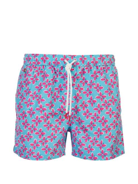 geometric-print swim shorts by KITON