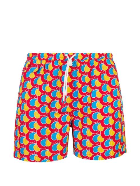 geometric-print swim shorts by KITON