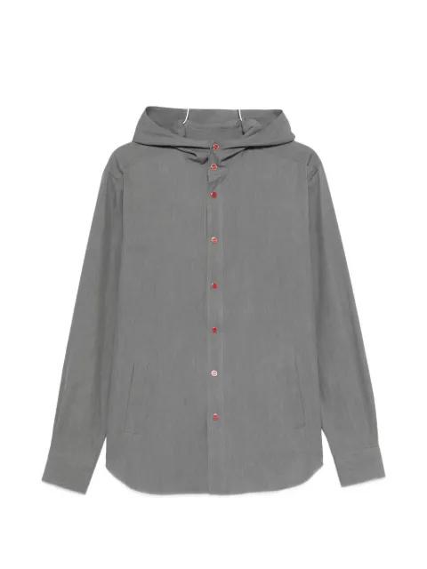 hoodied buttoned shirt by KITON