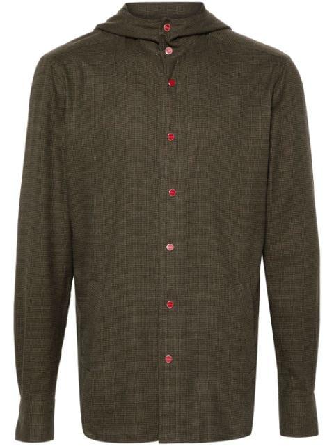 houndstooth-pattern hoodie by KITON