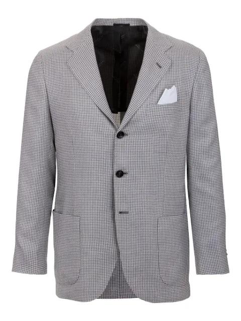 houndstooth pocket blazer by KITON