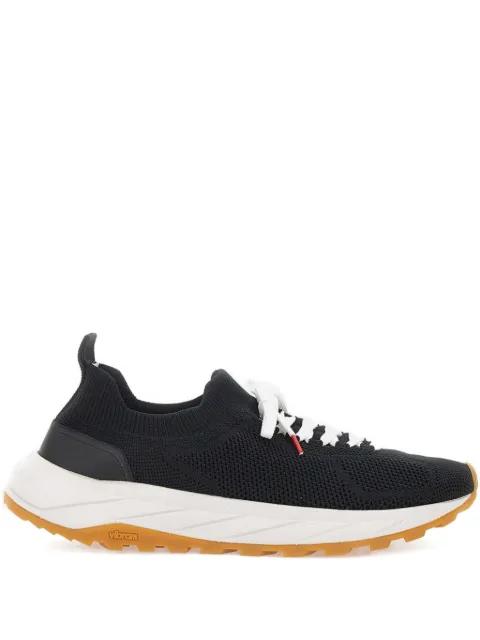leather-insert sneakers by KITON