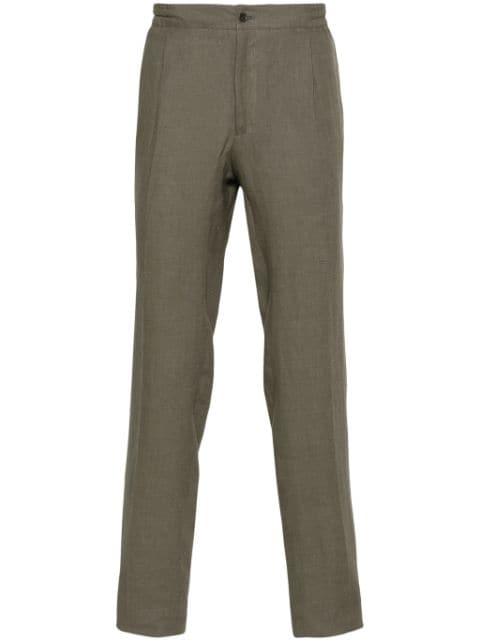 linen tailored trousers by KITON