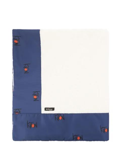 logo-border beach towel by KITON