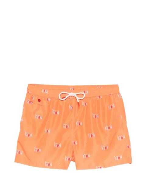 logo drawstring swim shorts by KITON