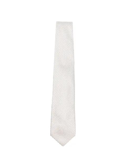 logo-patch tie by KITON