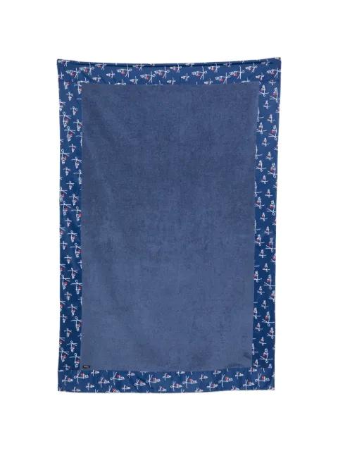logo print beach towel by KITON