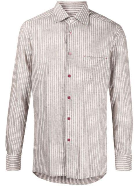 long-sleeve striped shirt by KITON