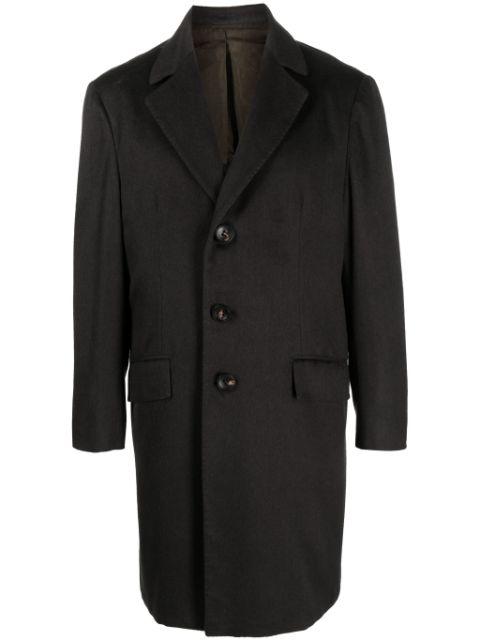 notched-lapels midi coat by KITON