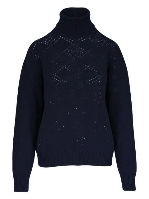 open-work roll neck sweater by KITON