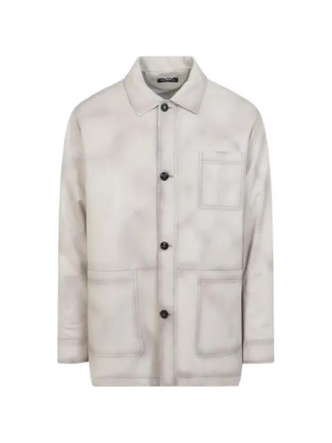 patch-pocket shirt jacket by KITON