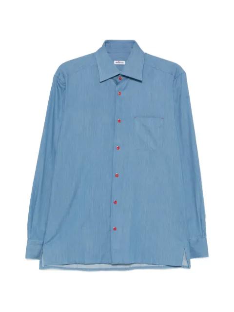 patch-pocket snap-button shirt by KITON