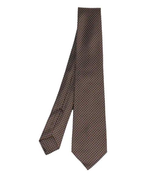 patterned silk tie by KITON