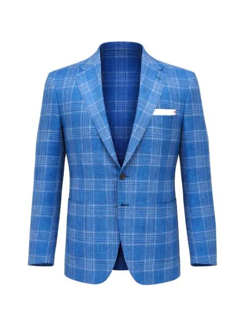 plaid single-breasted blazer by KITON