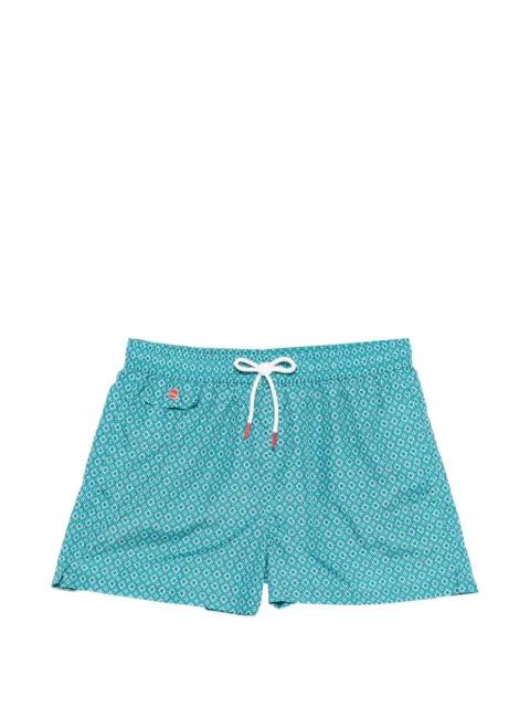pocket geometric swim shorts by KITON