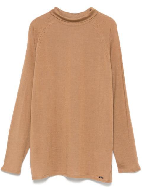 pointelle-trim sweater by KITON