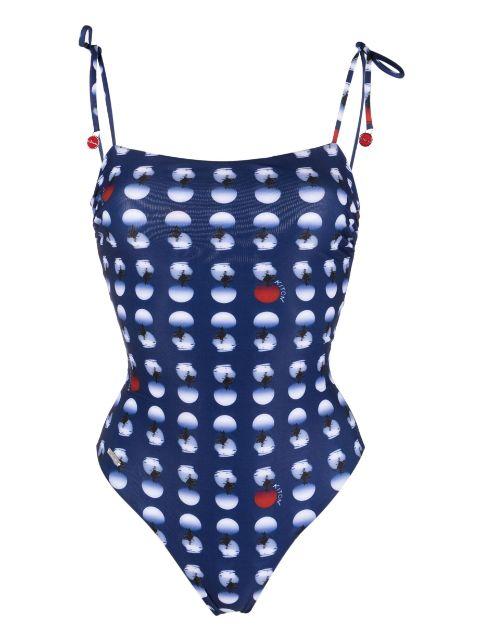 polka-dot print swimsuit by KITON