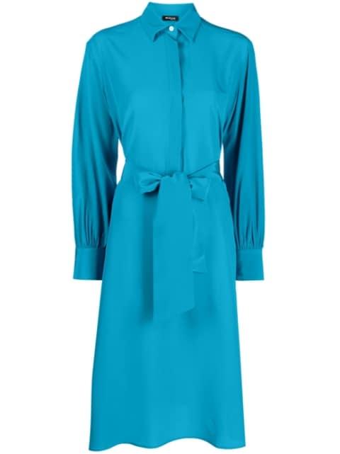 pussy-bow silk midi dress by KITON