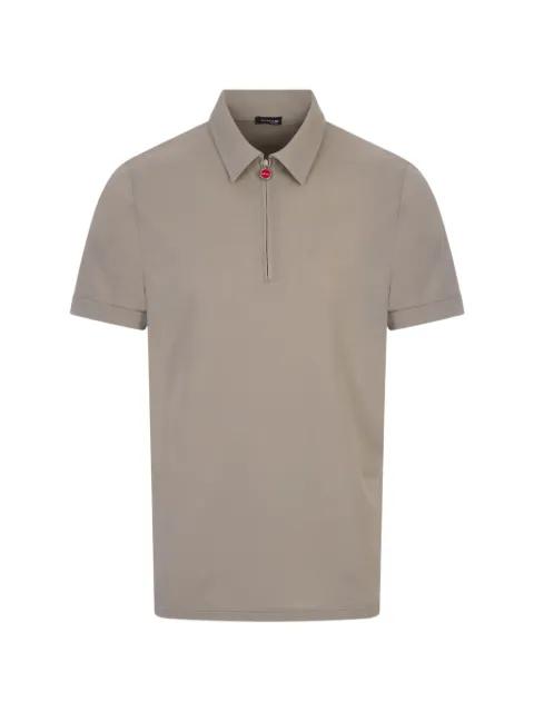 quarter-zip short-sleeve polo shirt by KITON