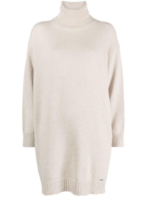 roll neck cashmere dress by KITON