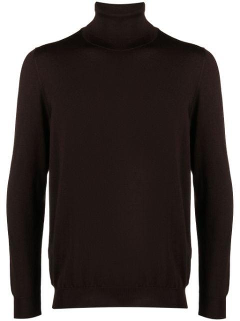 roll neck fine-knit jumper by KITON