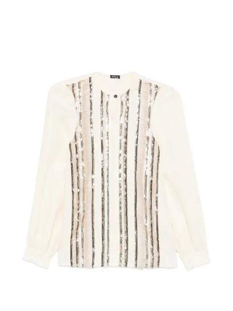 sequin striped top by KITON