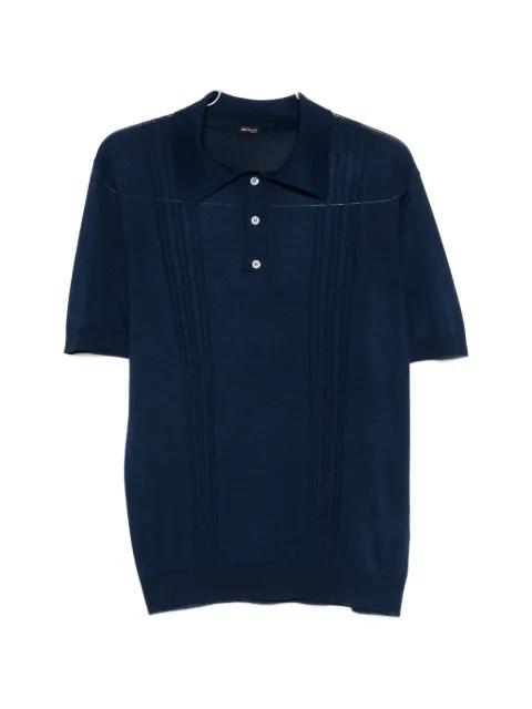 short-sleeve textured polo shirt by KITON