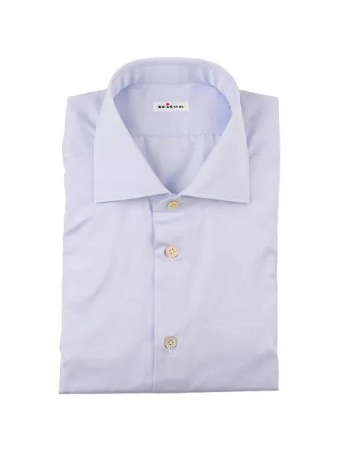 spread-collar button-up shirt by KITON