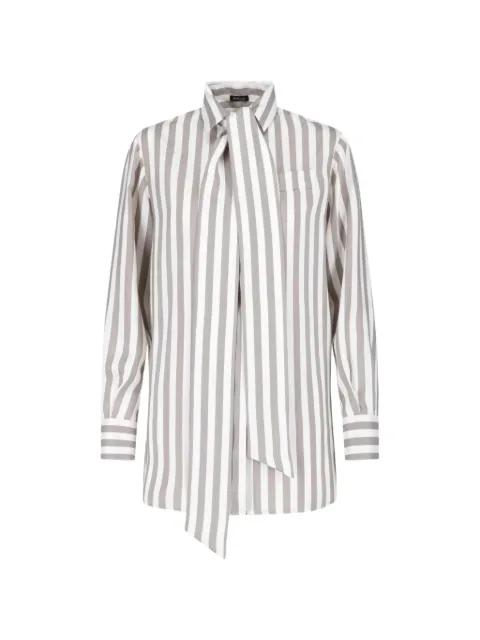striped bow blouse by KITON