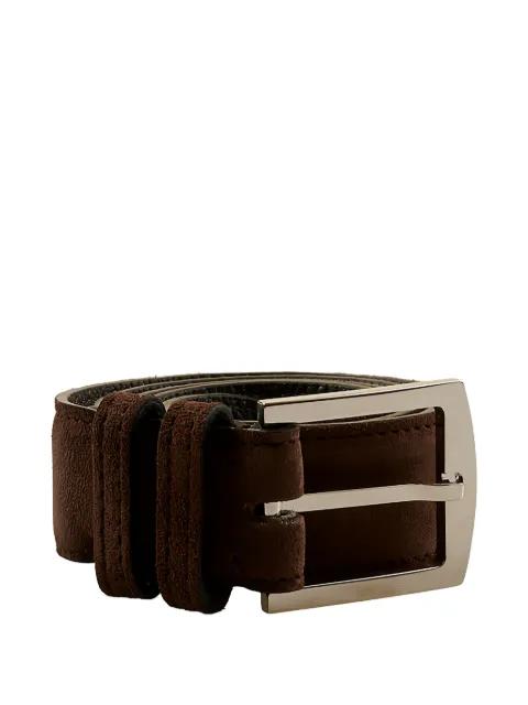 suede buckle-fastening belt by KITON
