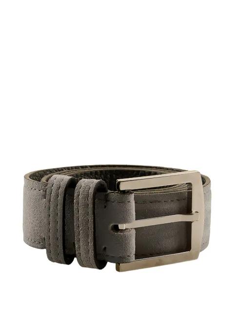 suede buckle-fastening belt by KITON