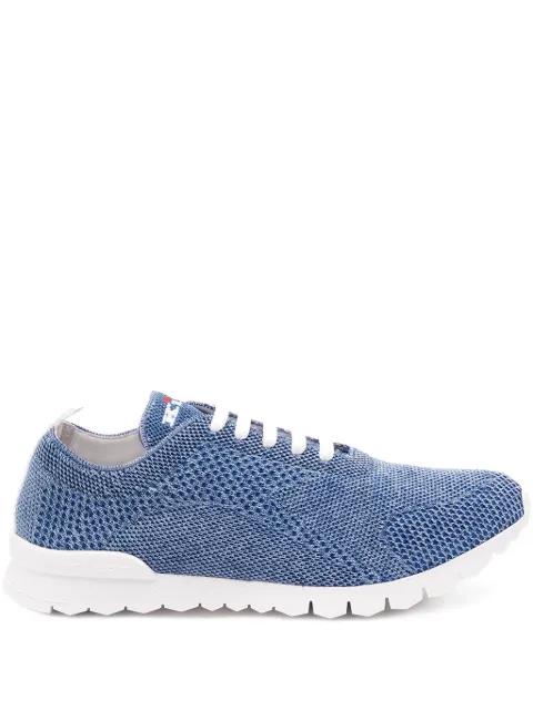 textured lace-up low-top sneakers by KITON
