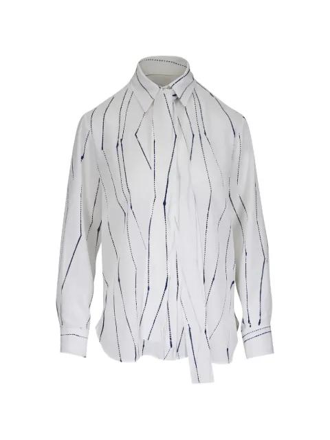 tie striped blouse by KITON