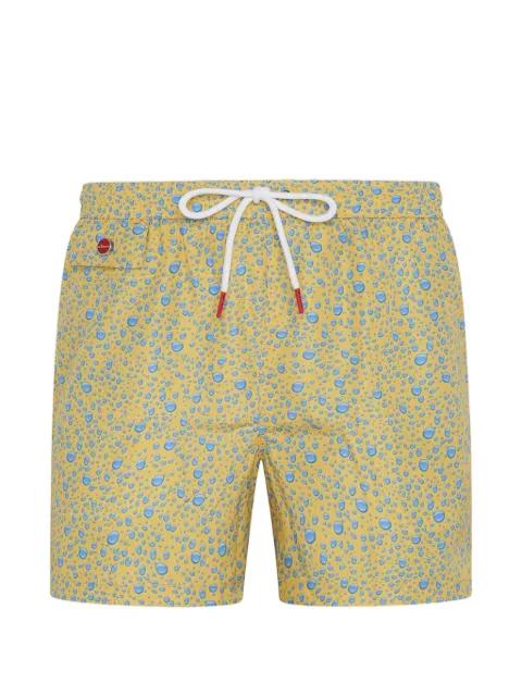 water-drop print drawstring swim shorts by KITON
