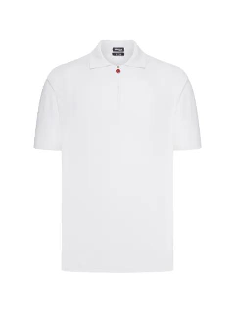 zip cotton polo shirt by KITON