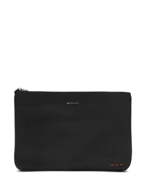 zip-fastening clutch bag by KITON