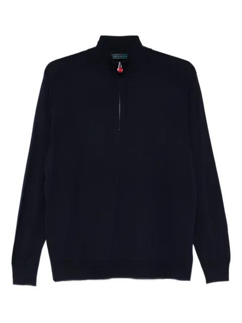zip-up mock-neck sweater by KITON