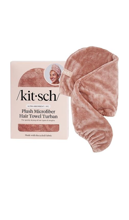 Kitsch Plush Microfiber Hair Towel Turban in Terracotta by KITSCH