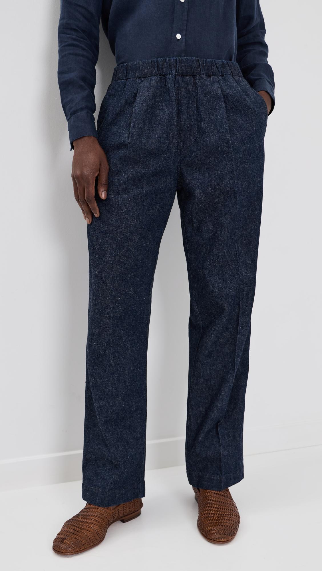 Park Denim Cotton & Linen Pants by KNICKERBOCKER