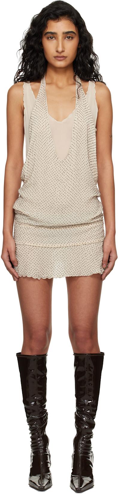 Beige Deleria Minidress by KNWLS