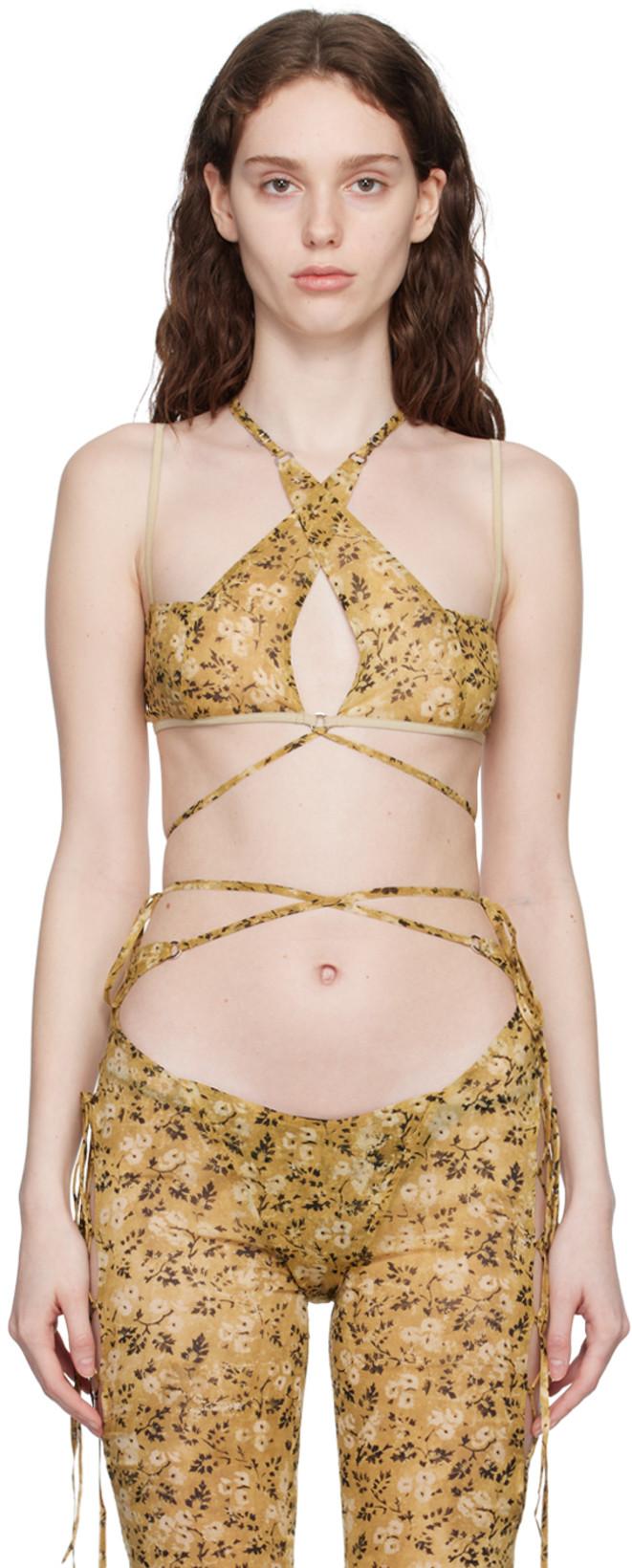 Beige Glimmer Camisole by KNWLS